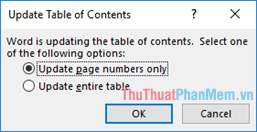 automatically create table of contents in word 2016